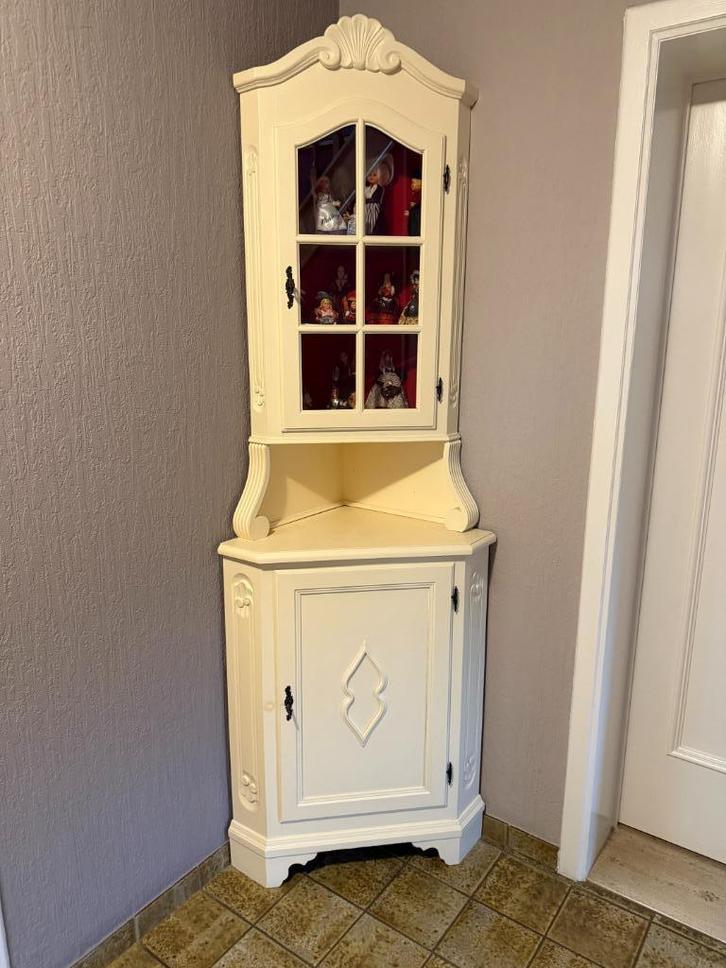 Houten hoekkast, Huis en Inrichting, Kasten | Vitrinekasten, Gebruikt, 200 cm of meer, 50 tot 100 cm, 25 tot 50 cm, Met lade(s)