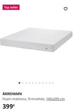 Ikea foam matras Akrehamn 140x200, Comme neuf, Deux personnes, Enlèvement, Matelas