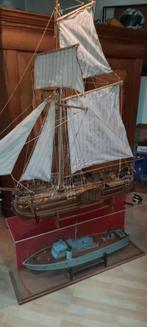 ZEER GROOT Nederlands kanonneerbootmodel, Hobby en Vrije tijd, Modelbouw | Boten en Schepen, Ophalen, Zo goed als nieuw