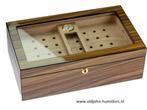 HUMIDOR "VENETIA" GLASS TOP - ZEBRA HI-GLOSS  SLOT TRAY  h05, Verzamelen, Rookartikelen, Aanstekers en Luciferdoosjes, Verzenden