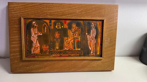 Schilderij Rácz Gábor _ Szent István 2. _ tűzzománc kép, Antiek en Kunst, Kunst | Schilderijen | Klassiek, Ophalen