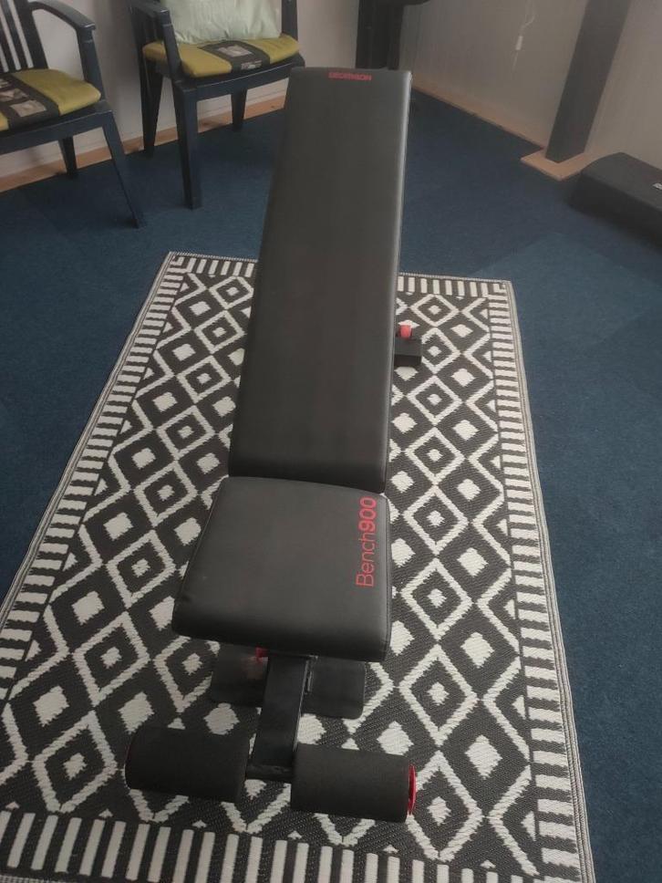 Verstelbare, Verstevigde Halterbank Bench 900, Sport en Fitness, Fitnessmaterialen, Gebruikt, Overige typen, Armen, Benen, Borst