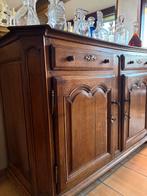 Antiek massief eikenhouten dressoir — 2 deuren, 2 laden, Huis en Inrichting, Ophalen, 100 tot 150 cm, Eikenhout, Zo goed als nieuw