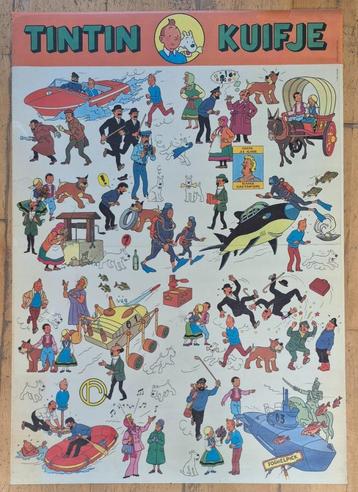 Tintin Le lac aux requins poster 1972 Belvision Priba-Unic beschikbaar voor biedingen