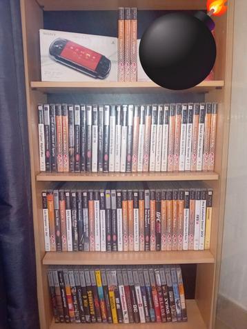 Lot psp console + 63 jeux + 24 filmes  beschikbaar voor biedingen