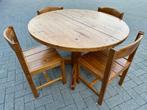 Vintage Eetkamerset - 6 Stoelen En Verstelbare Tafel, Ophalen, Overige materialen, Gebruikt, Vintage