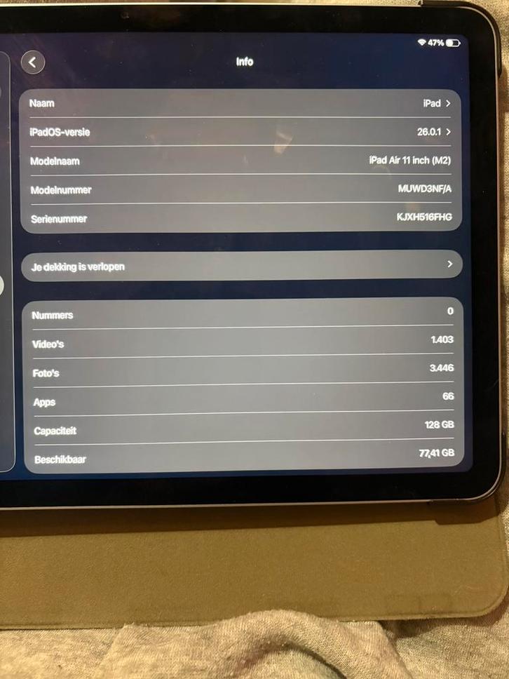 iPad Air 11 inch (M2), Informatique & Logiciels, Apple iPad Tablettes, Comme neuf, Apple iPad Air, Wi-Fi, 11 pouces, 128 GB, Gris