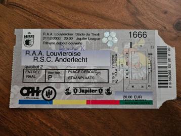 ⚽ Ticket La Louvieroise - Rsc Anderlecht 2003-2004 ⚽