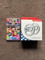 Mario Kart 8 Deluxe + Stuurtjes Nintendo Switch, Games en Spelcomputers, Games | Nintendo Switch, Ophalen, Zo goed als nieuw