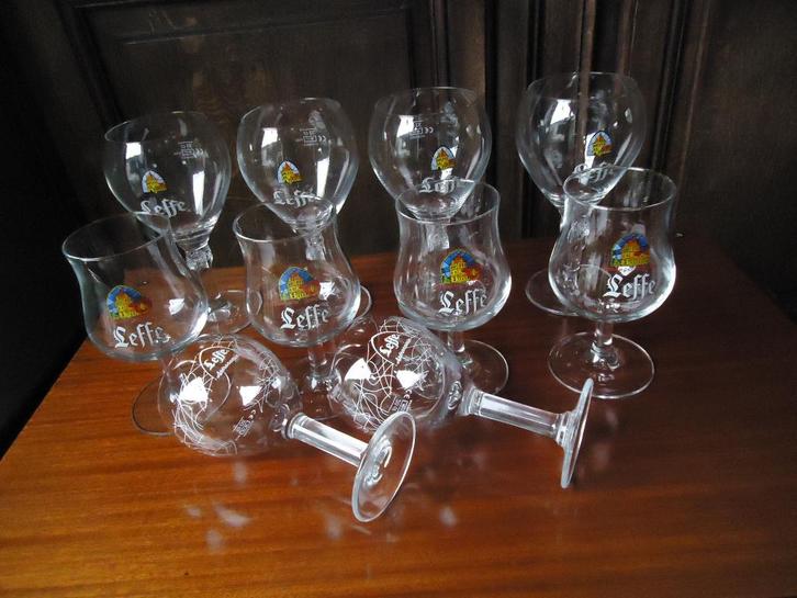 10 verschillende Leffe-brillen (zie foto's), Verzamelen, Glas en Drinkglazen, Ophalen of Verzenden