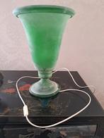 Lampe vintage italienne en verre vert, Enlèvement, Utilisé, Verre, 50 à 75 cm