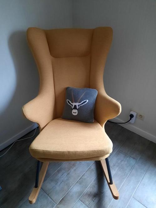 Te koop: Quax chair de luxe schommelstoel + Sierkussen Orix, Huis en Inrichting, Fauteuils, Zo goed als nieuw, Ophalen