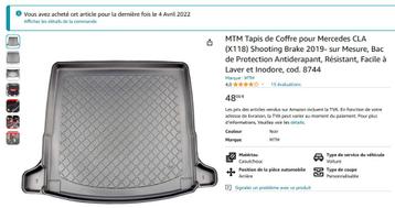 Tapis de coffre Mercedes CLA Shooting Break (X118)