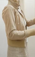 BLOUSON CUIR "BERSHKA" - JUPE "CERRUTI 1881" LIN, Kleding | Dames, Jassen | Winter, Bershka, Ophalen, Zo goed als nieuw, Beige