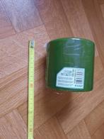 zware dikke groene cylinder kaars 10 cm hoog nieuw, Ophalen of Verzenden, Nieuw, Groen, Kaars