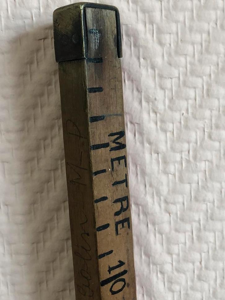 Regel van schoolmeesters uit de jaren 50, Antiek en Kunst, Antiek | Gereedschap en Instrumenten, Ophalen of Verzenden