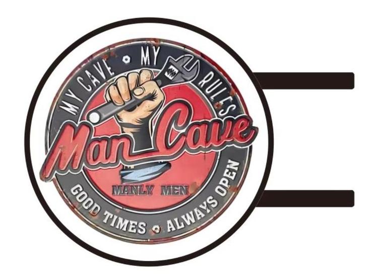 Man Cave uithangbord reclame decoratie verlichting lamp, Verzamelen, Merken en Reclamevoorwerpen, Nieuw, Lichtbak of (neon) lamp