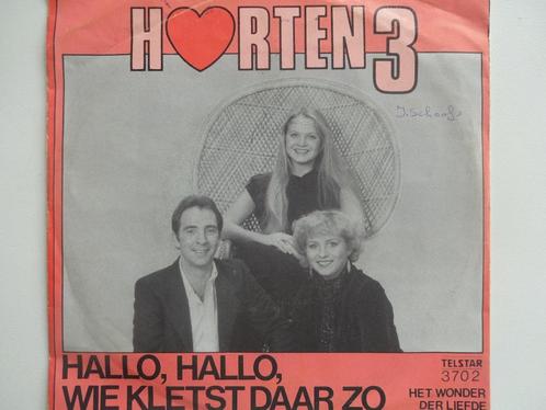 Harten 3 - Hallo, Hallo, Wie Kletst Daar Zo (1982), Cd's en Dvd's, Vinyl Singles, Single, Nederlandstalig, Ophalen of Verzenden