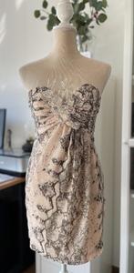 Robe de soirée python H&M t.36, Kleding | Dames, Gelegenheidskleding, Gedragen, Cocktailjurk, H&M, Ophalen of Verzenden