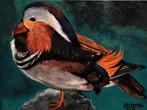 Schilderij met mandarijneend, teken Joky Kamo Mandarin duck, Ophalen