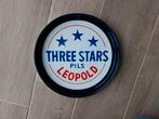 Three stars leopold dienblad emaille 1930's, Verzamelen, Biermerken, Ophalen of Verzenden, Zo goed als nieuw