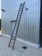 Houten ladder 17 treden 4 m, Doe-het-zelf en Bouw, Ladders en Trappen, Ophalen, Gebruikt, Ladder, 4 meter of meer