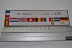 PLAQUE EMAILLEE CALANDRE 10è RALLYE INTER. POLICE LIEGE 1965, Ophalen of Verzenden, Gebruikt, Auto's