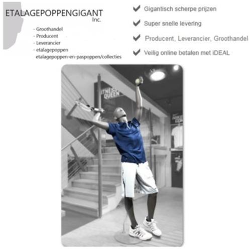 Etalagepoppen / Mannequin's in Tennis Houdingen EPG, Sports & Fitness, Tennis, Neuf, Autres types, Autres marques, Enlèvement ou Envoi