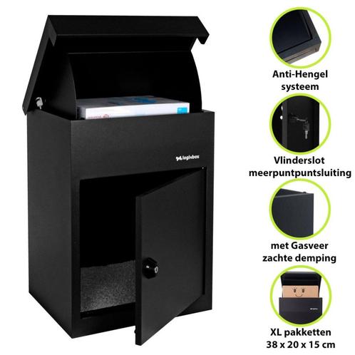 Logixbox - Pakketbrievenbus - Multibox S - Wandmodel, Tuin en Terras, Brievenbussen, Nieuw, Wandbrievenbus, Staal, Ophalen of Verzenden