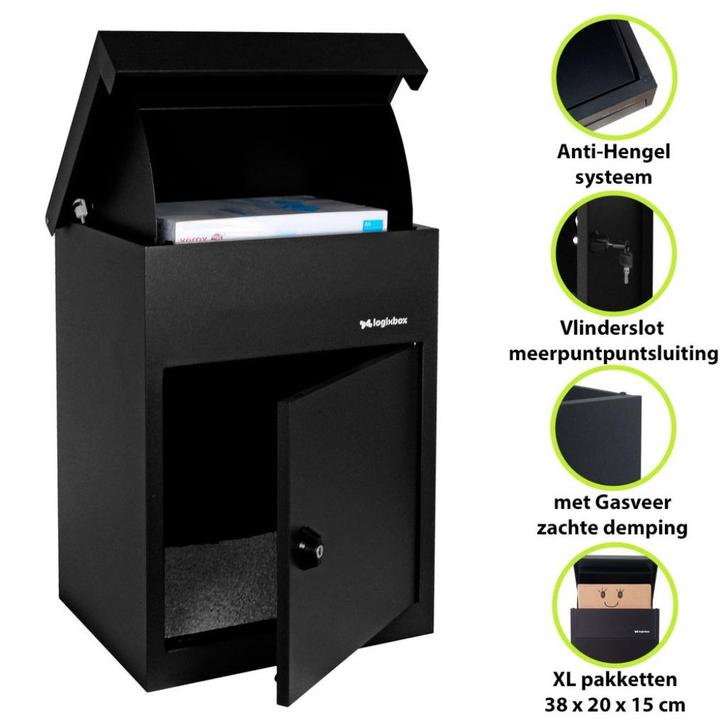 Logixbox - Pakketbrievenbus - Multibox S - Wandmodel, Tuin en Terras, Brievenbussen, Nieuw, Wandbrievenbus, Staal, Ophalen of Verzenden