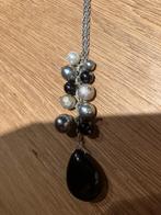 Halsketting, Handtassen en Accessoires, Kettingen, Zwart, Ophalen of Verzenden, Zo goed als nieuw, Steen of Mineraal