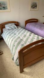 2x 1p bed, Ophalen, Gebruikt, 90 cm, Eenpersoons