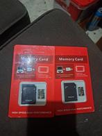2 nieuwe micro sd kaarten van 128gig met sd adapter, Audio, Tv en Foto, Foto | Geheugenkaarten, Ophalen of Verzenden, Nieuw, MicroSD