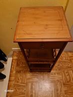 2 Tables de chevet en bambou, Maison & Meubles, 70 cm ou plus, Comme neuf, Moins de 45 cm, Enlèvement