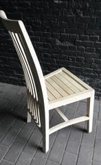 6 stoelen hout • landelijke stijl • wit/beige, Huis en Inrichting, Ophalen, Gebruikt, Wit, Hout