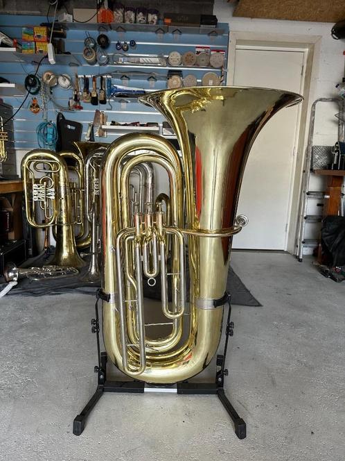 Tuba en si bémol Miraphone 1280, Musique & Instruments, Instruments à vent | Tubas, Comme neuf, Tuba en si bémol, Enlèvement