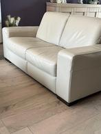 Lederen Natuzzi salon, Huis en Inrichting, Zetels | Zetels, Ophalen, Gebruikt, Rechte bank, Leer