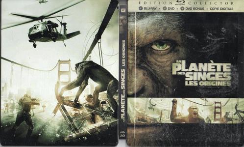 la planete des singes  les origines "steelbook"(blu-ray)neuf, CD & DVD, Blu-ray, Comme neuf, Action, Enlèvement ou Envoi