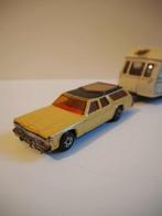 Vintage miniatuur auto met caravan, Made in England, 1970s, Ophalen, Gebruikt