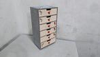 ancien caisson en metal et bois avec six tiroirs, Enlèvement ou Envoi
