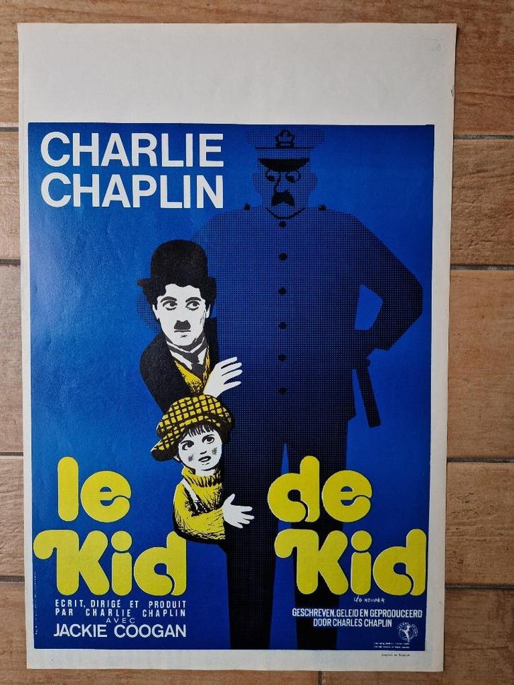 filmaffiche Charlie Chaplin The Kid filmposter, Verzamelen, Posters, Zo goed als nieuw, Film en Tv, A1 t/m A3, Rechthoekig Staand