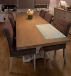 Eiken eetkamertafel en stoelen, Huis en Inrichting, Tafels | Eettafels, Ophalen, Zo goed als nieuw