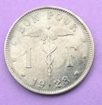 1928 Bon pour 1 franc, Postzegels en Munten, Munten | België, Verzenden, Metaal, Losse munt