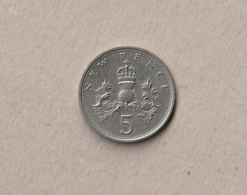 UK : 1 (gebruikte) munt van 5 pence : 1979, Postzegels en Munten, Munten | Europa | Niet-Euromunten, Losse munt, Ophalen of Verzenden