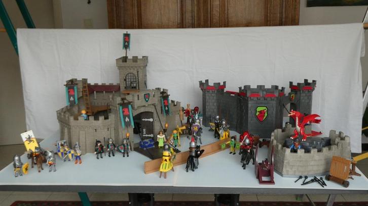 Playmobil valkenkasteel + 2 draagbare kastelen, Kinderen en Baby's, Speelgoed | Playmobil, Gebruikt, Complete set, Ophalen