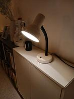 Witte retro lamp Bureau/living, Gebruikt, Vintage, Ophalen of Verzenden, Metaal