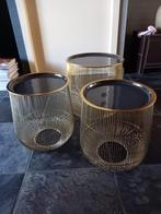 3 design bijzettafeltjes, Ophalen, Minder dan 45 cm, Minder dan 55 cm, Metaal of Aluminium