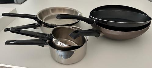 Set poêles, poêlons et wok (6 pièces ) - neufs, Huis en Inrichting, Keuken | Potten en Pannen, Wok, Ophalen of Verzenden