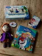 Disney Frozen spelletjes & boekje + Anna knuffel – setje, Ophalen of Verzenden, Gebruikt, Knuffel