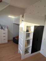 Ikea hoogslaper SMÅSTAD wit-zwart, Ophalen, Eenpersoons, Zo goed als nieuw, 200 cm
